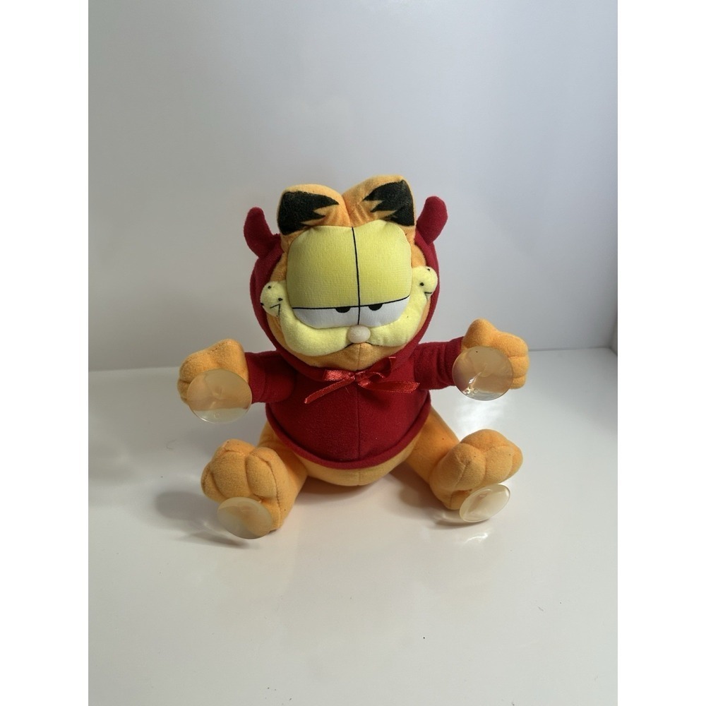 Garfield 7" Plush Devil Costume Car Window Suction Vintage Russell Stover